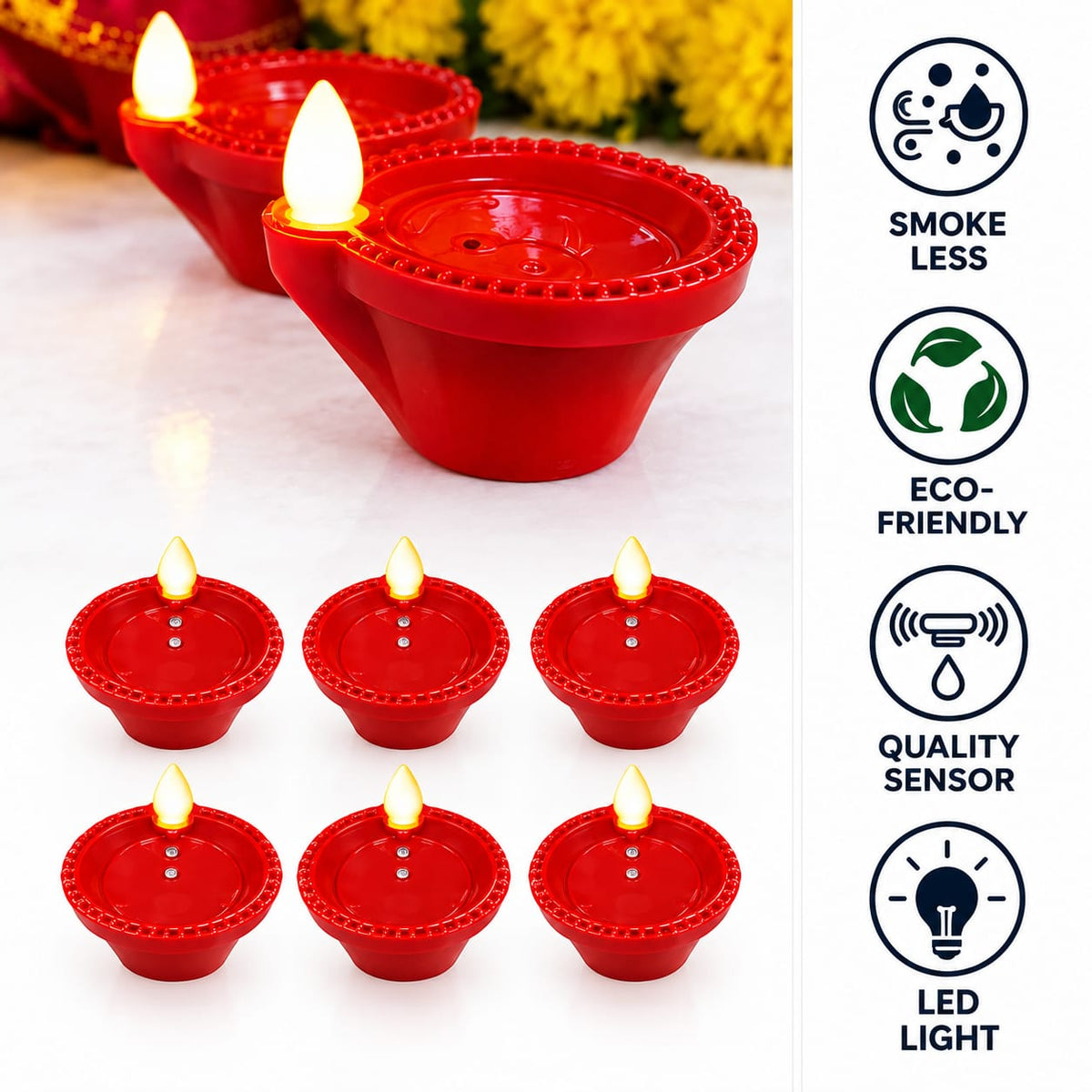Magic Water Sensor Diya. – Pack of 12